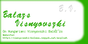 balazs visnyovszki business card